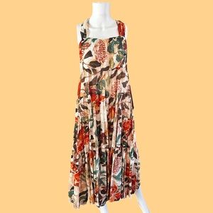 Elegantly flowing floral print dress, size medium